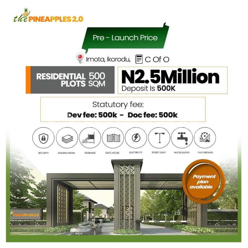 Land for sale Imota/ The Pineapple 2.0, Ikorodu Lagos