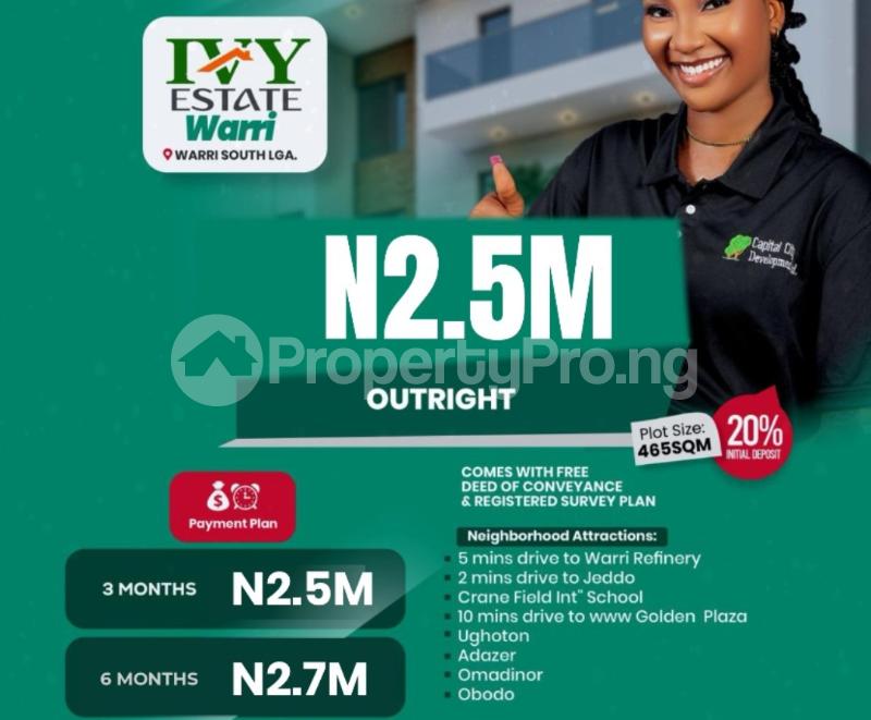 Land for sale Obodo Community/ivy Estate/warri South Local Government Area Warri Delta