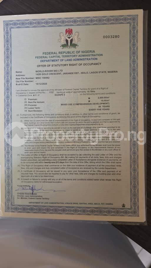 Land for sale Guzape 2 Abuja Guzape Abuja