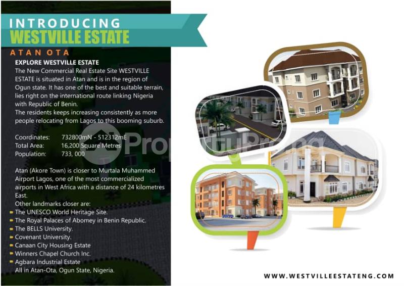 Land for sale Westville Estate Ota-Idiroko road/Tomori Ado Odo/Ota Ogun