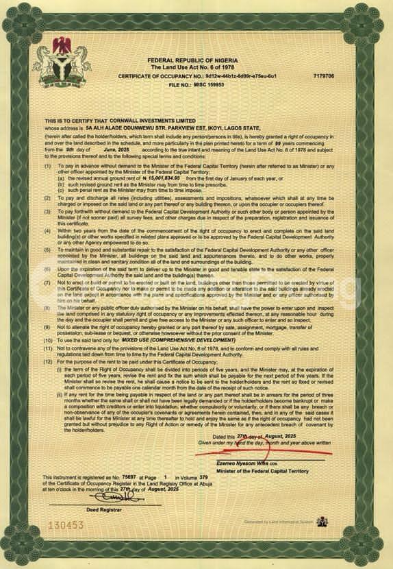 Land for sale Guzape 2 Guzape Abuja - 0