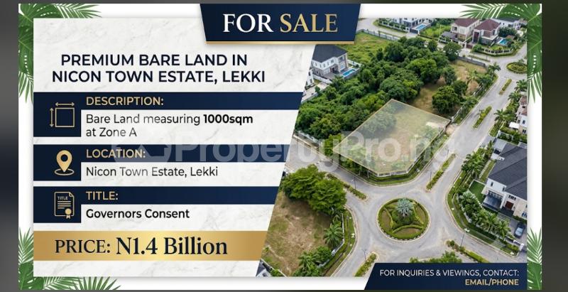 Land for sale Nicon Town Estate Lekki Nicon Town Lekki Lagos