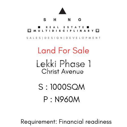 Land for sale Christ Avenue Lekki Phase 1 Lekki Lagos