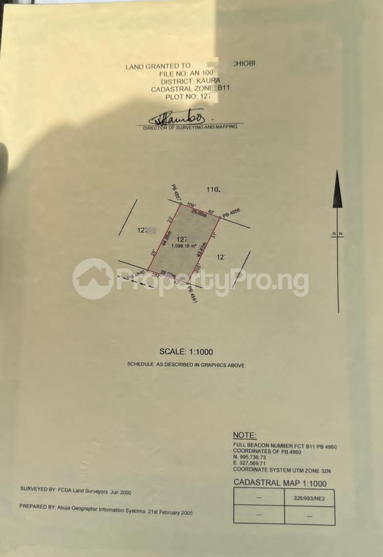 Land for sale Kaura District Kaura (Games Village) Abuja