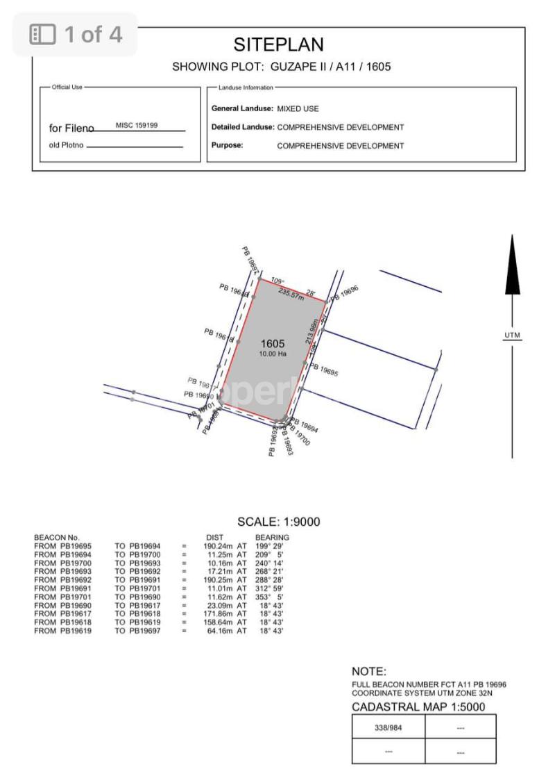 Land for sale  Guzape Abuja