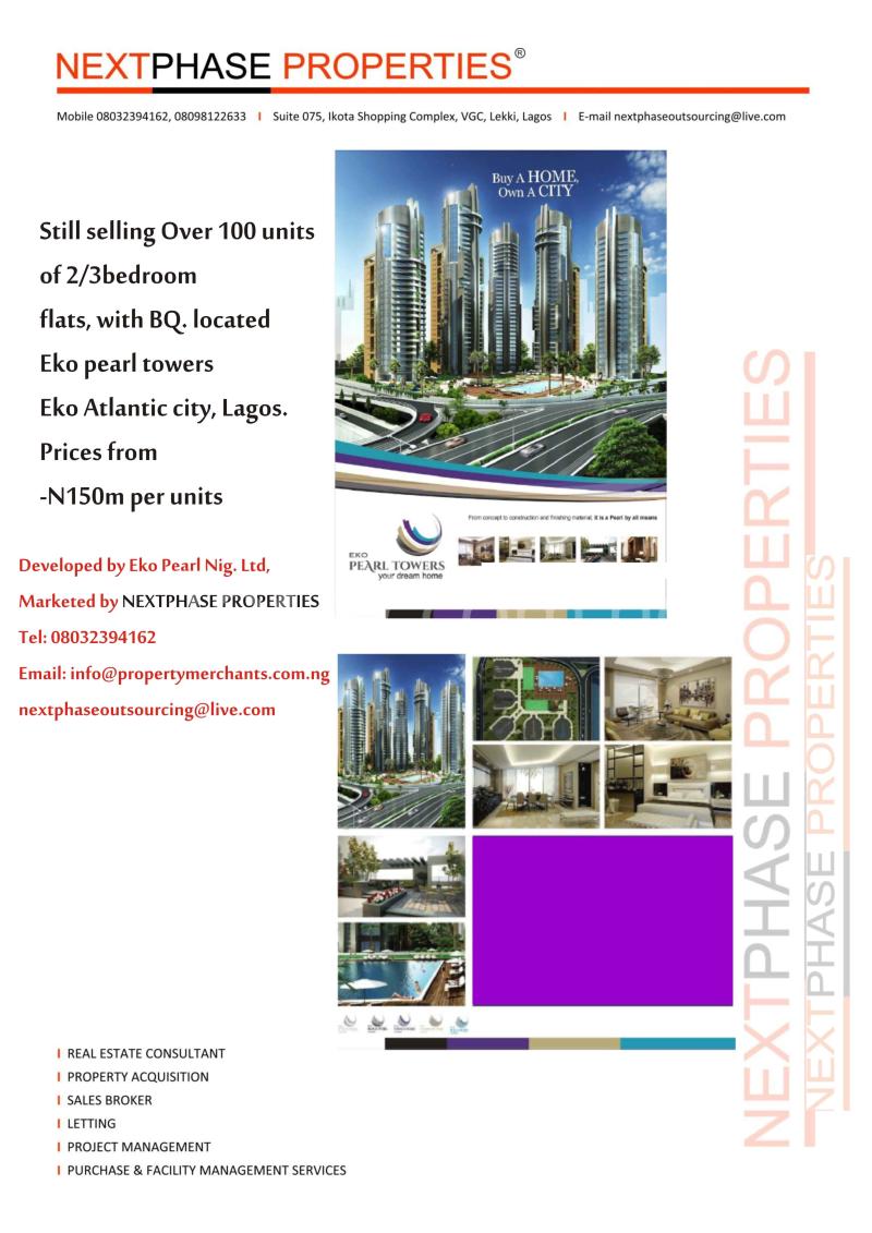 3 bedroom Flat / Apartment for sale Eko Pearl Towers Victoria island Victoria Island Lagos