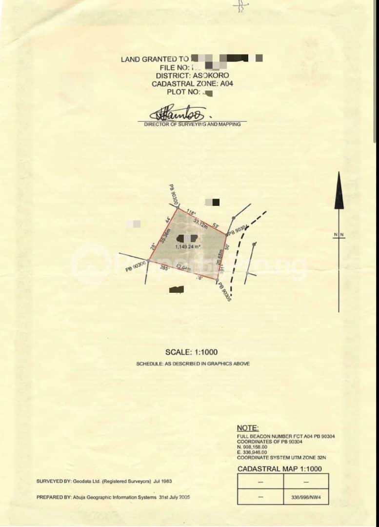 Land for sale Asokoro Abuja