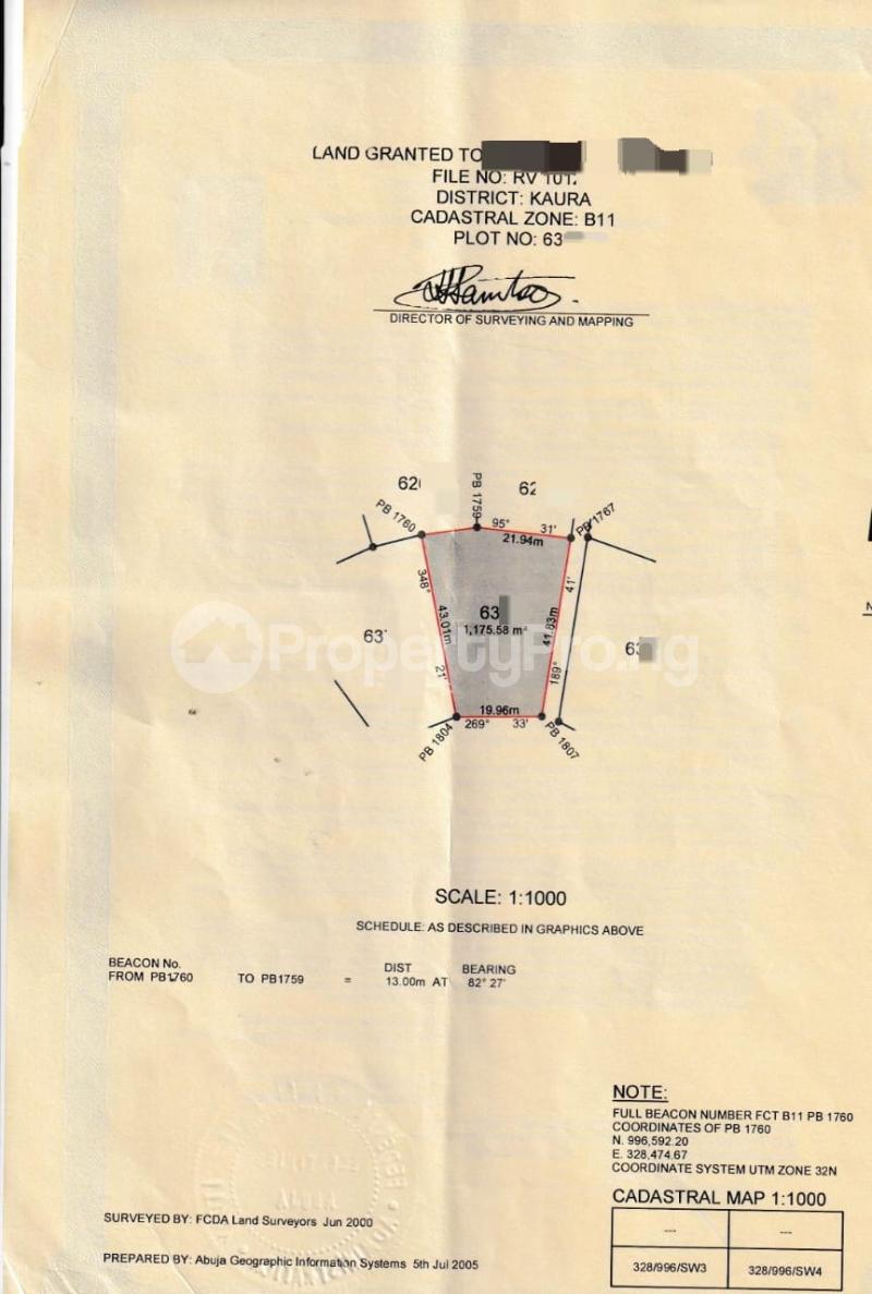 Land for sale One Plot Away From Bereke Family Human Right Radio Kaura (Games Village) Abuja