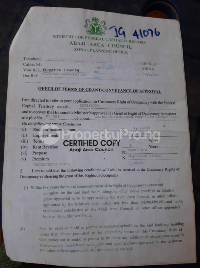Land for sale Lambata, Facing Expressway To Niger State, District Bwari Abuja