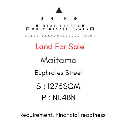 Land for sale Euphrates Street Maitama Abuja