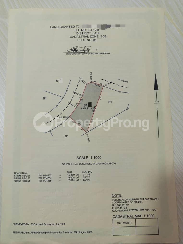 Land for sale Tarred Road Jahi District Jahi Abuja - 0