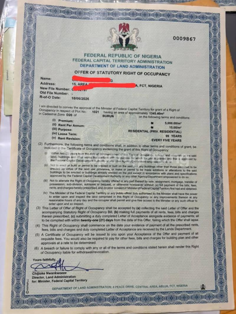 Land for sale Burun Apo Abuja - 0