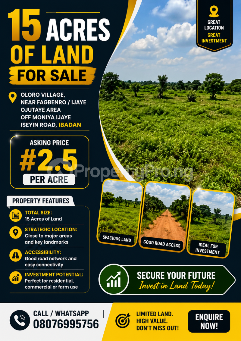 Land for sale Ijaiye Orile Ibadan Oyo
