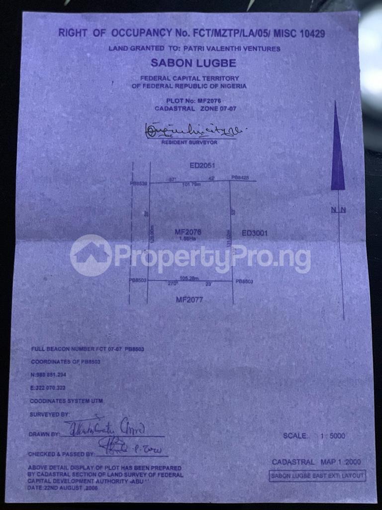 Land for sale Sabon Lugbe Lugbe Abuja