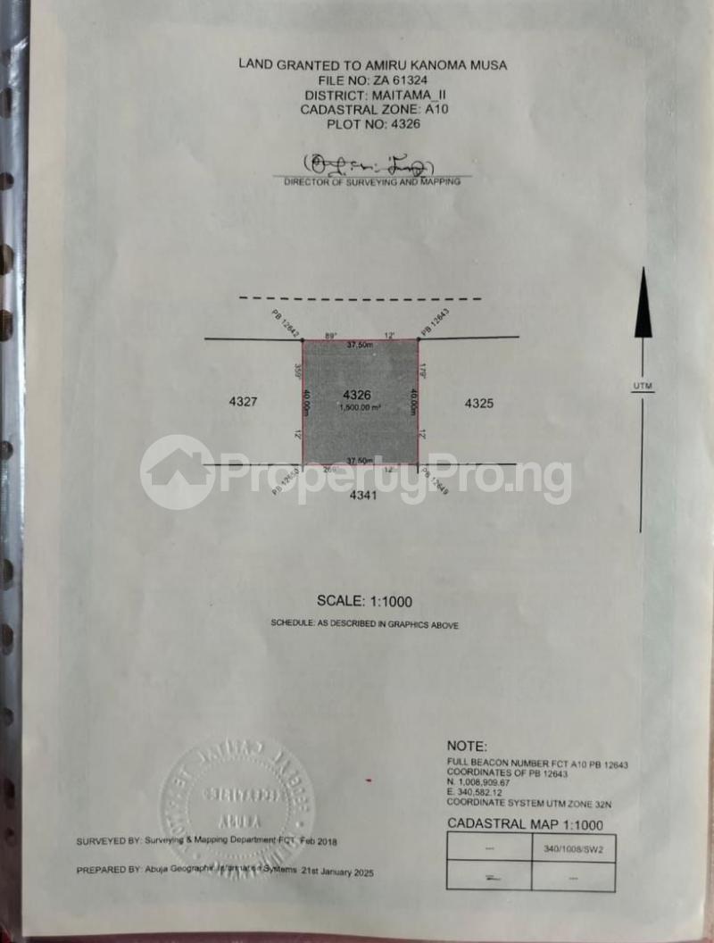 Land for sale Maitama Abuja