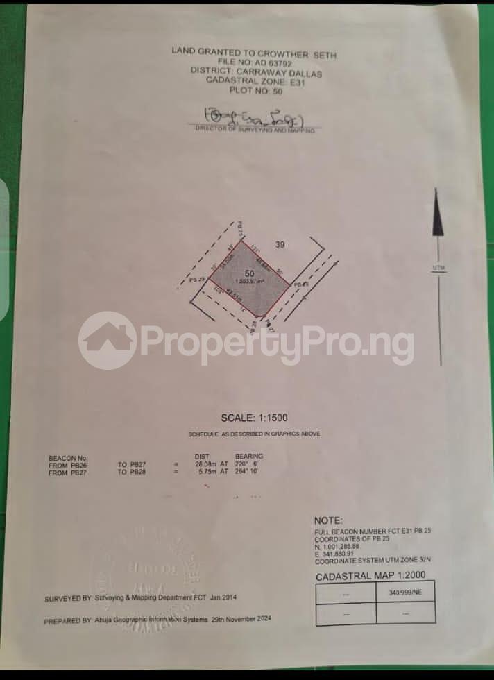 Land for sale Carraway Dallas By Naf Valley Estate Asokoro Abuja
