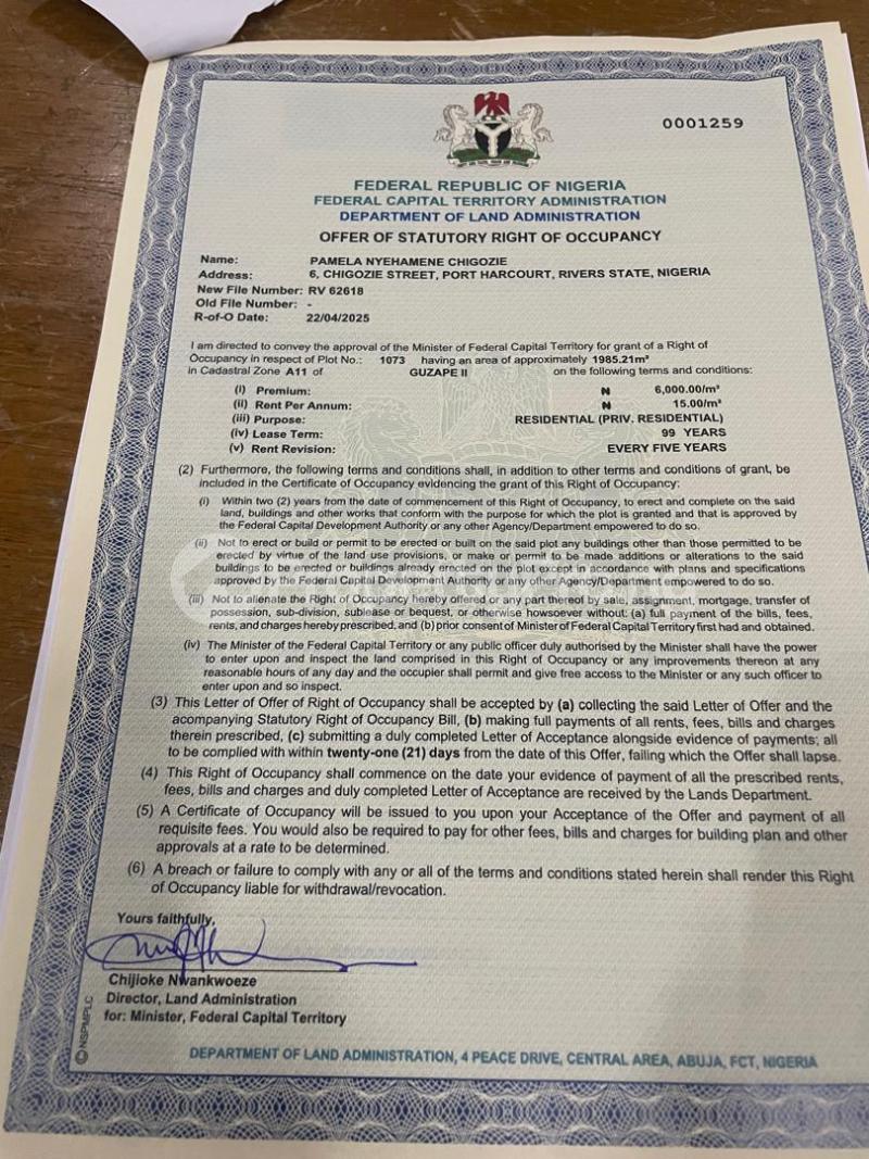 Land for sale Guzape 2 Guzape Abuja