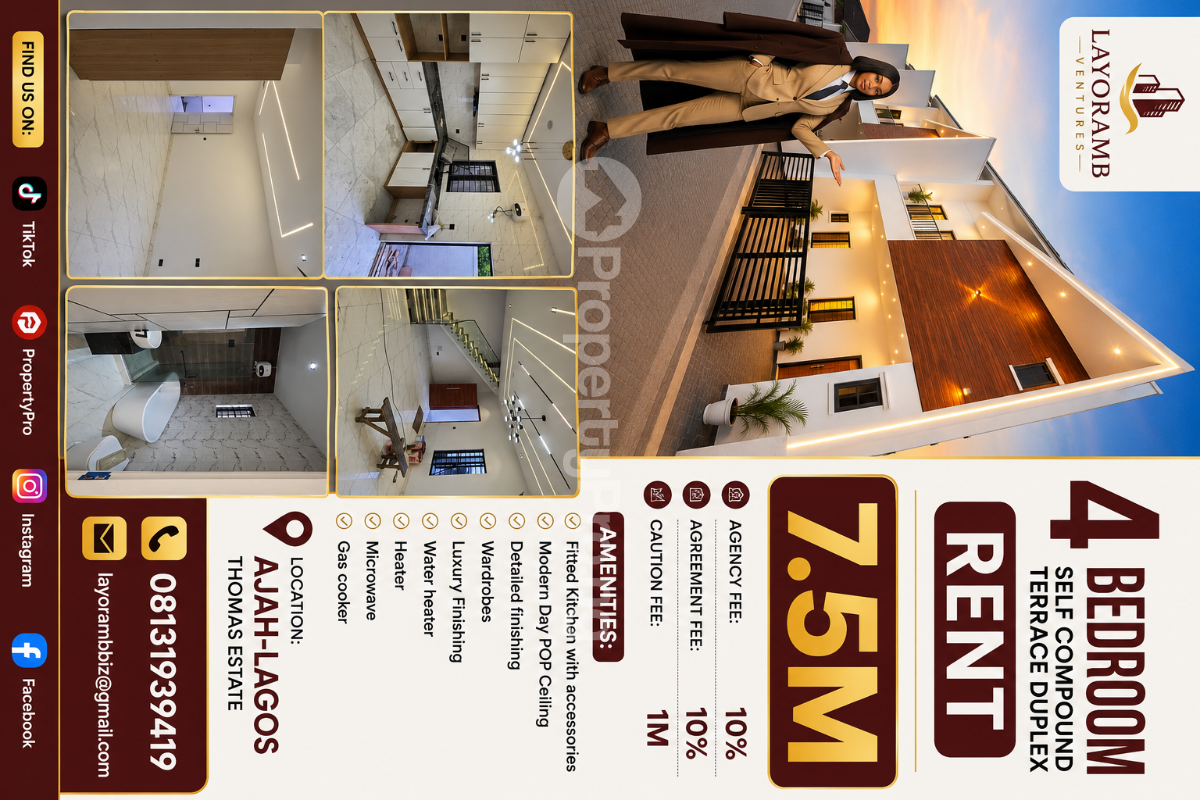 4 bedroom House for rent Thomas estate Ajah Lagos