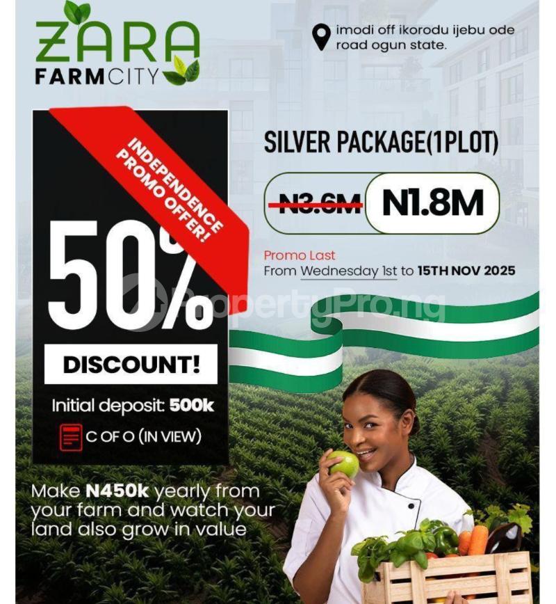 Land for sale Apa Egbede Community/ Zara Farm City Estate/ Imodi Ijasi, Ikorodu/ijebu Ode Road Ijebu Ode Ogun - 0