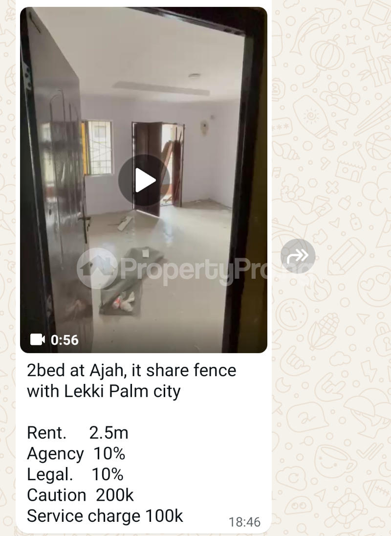 2 bedroom Flat / Apartment for rent Lekki Palm City Ado Road Ajah Lagos