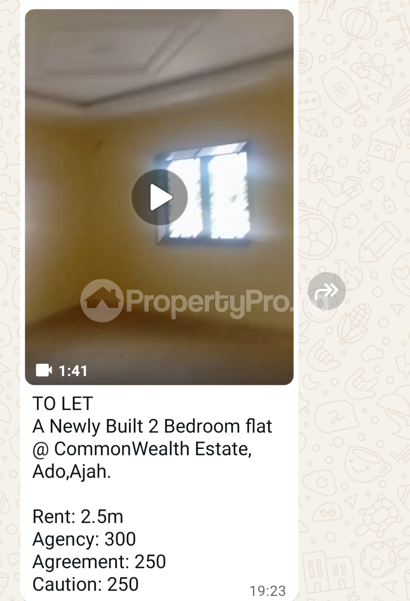 2 bedroom Flat / Apartment for rent Common Estate Ado Ajah Lagos