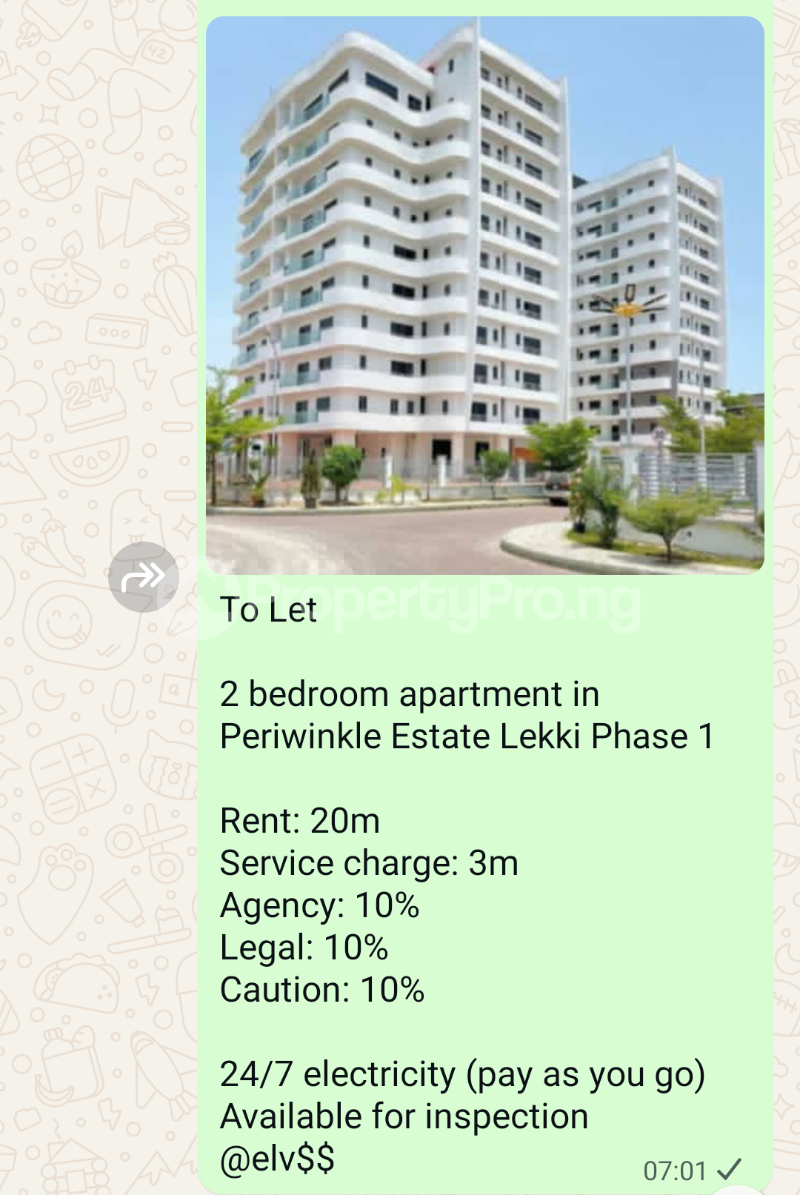 2 bedroom Flat / Apartment for rent Periwinkle Estate Lekki Phase 1 Lekki Lagos