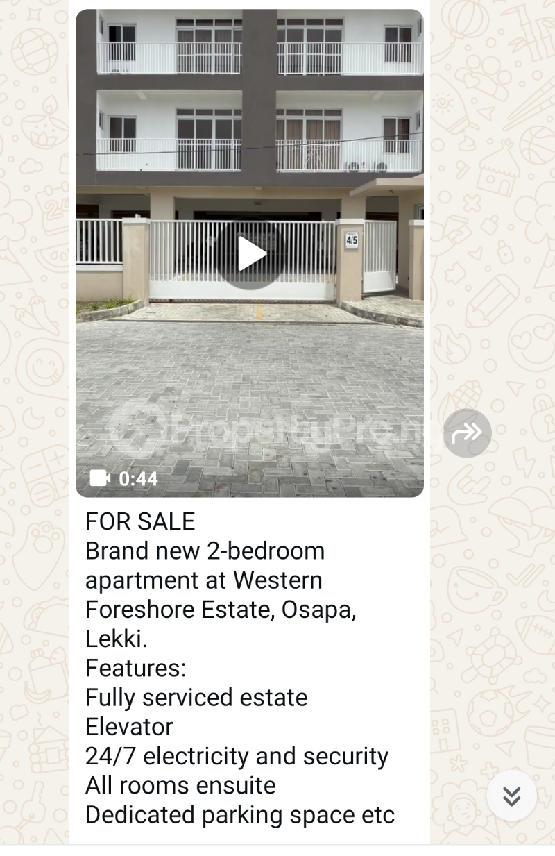 2 bedroom Flat / Apartment for sale Western Foreshore Estate Osapa london Lekki Lagos