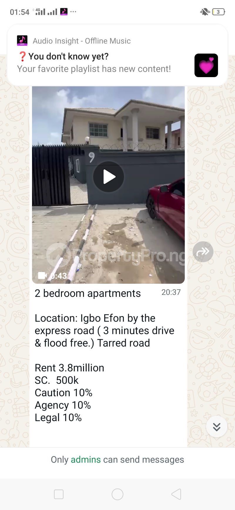 2 bedroom Flat / Apartment for rent Lekki Igbo-efon Lekki Lagos