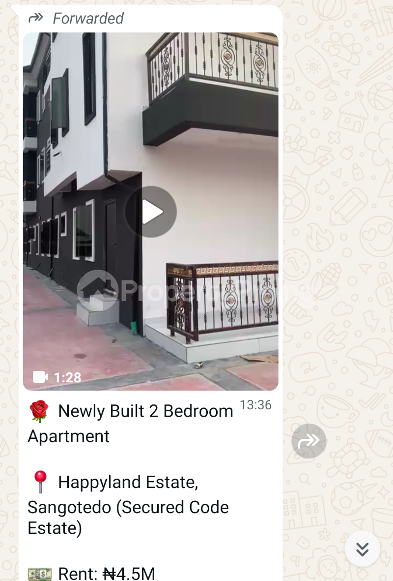2 bedroom Flat / Apartment for rent Happy Land Estate Sangotedo Ajah Lagos