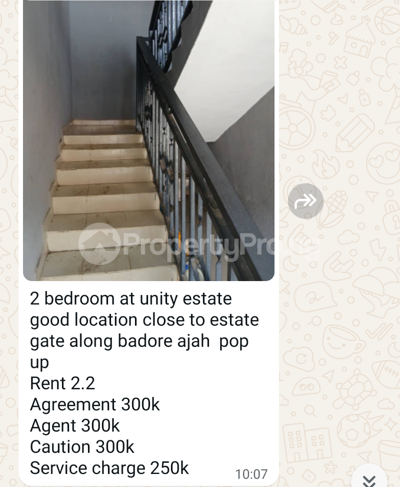 2 bedroom Flat / Apartment for rent Unity Estate Badore Ajah Lagos