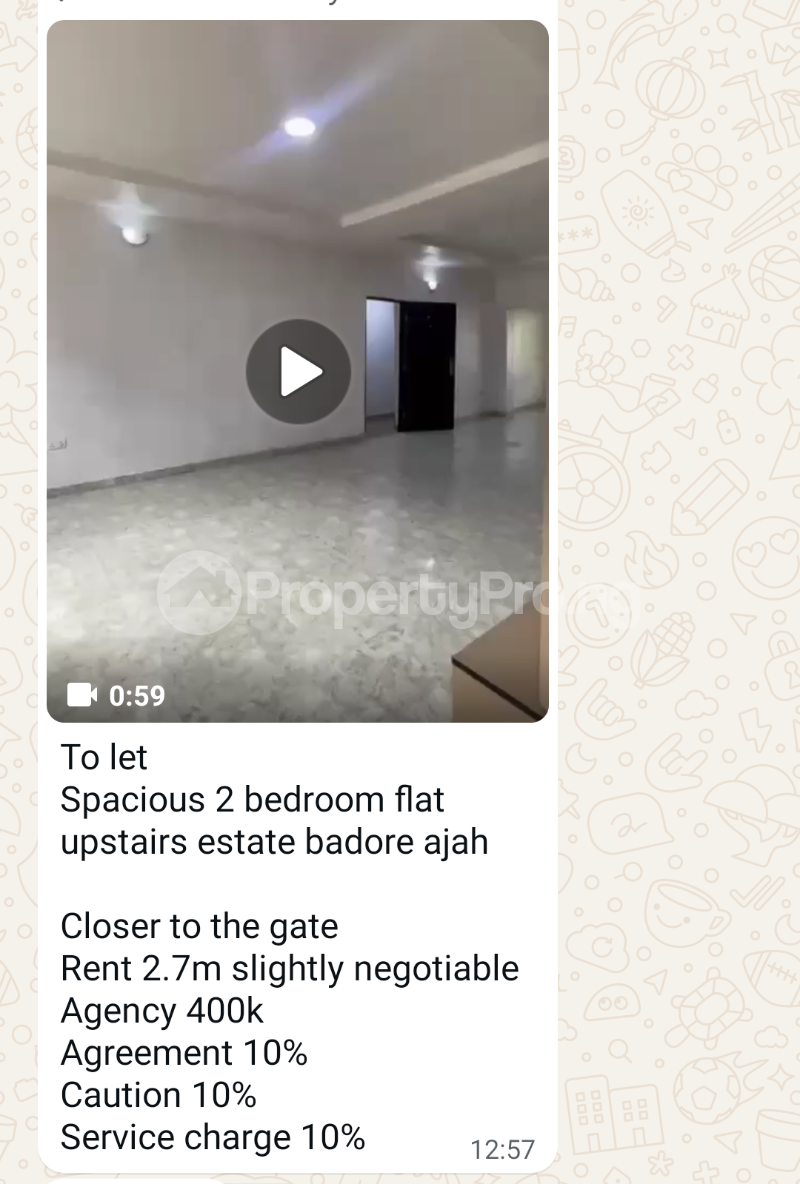 2 bedroom Flat / Apartment for rent In An Estate Badore Badore Ajah Lagos