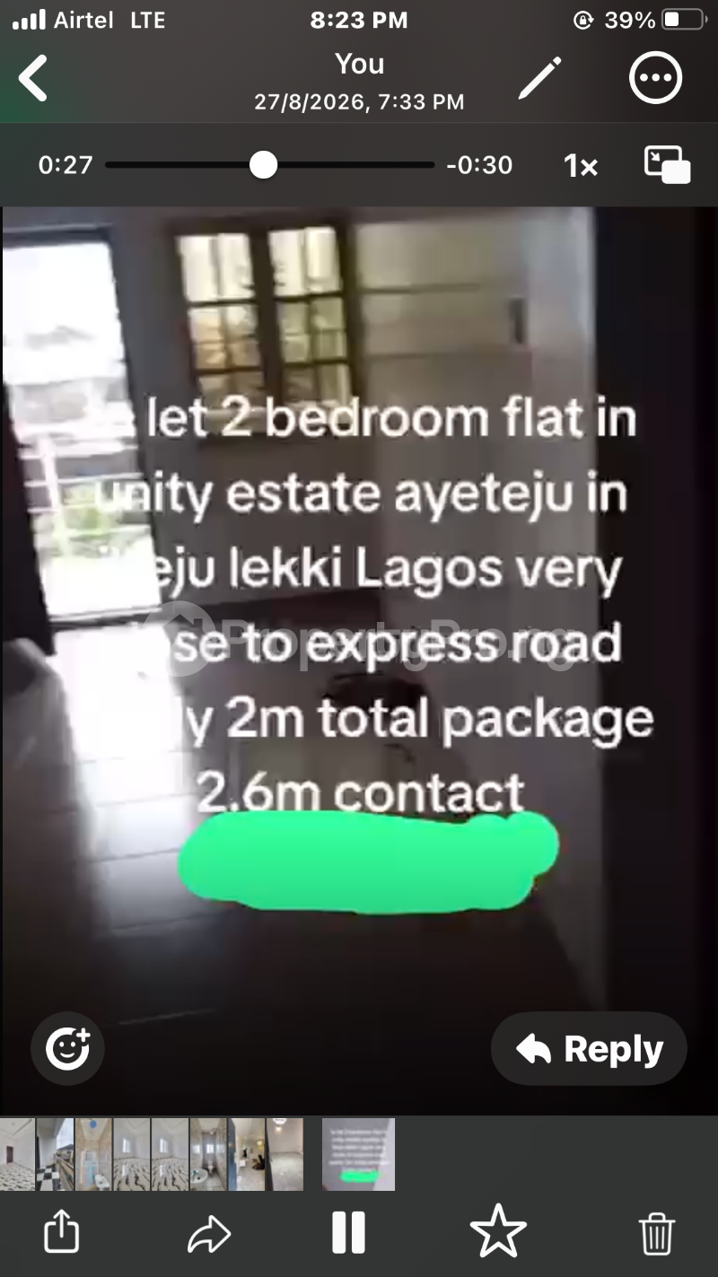 2 bedroom Flat / Apartment for rent Ibeju Lekki Aiyeteju Alatise Ibeju-Lekki Lagos