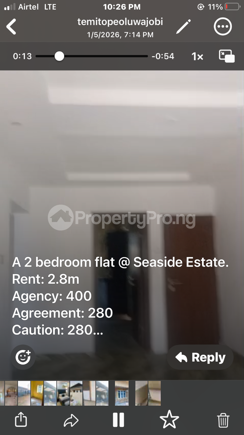2 bedroom Flat / Apartment for rent Seaside Bus Stop Badore Ajah Lagos