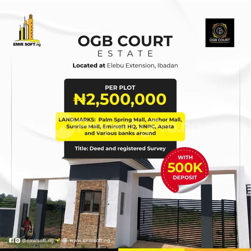 Land for sale Idi Oshe, Ojoo Ibadan Oyo