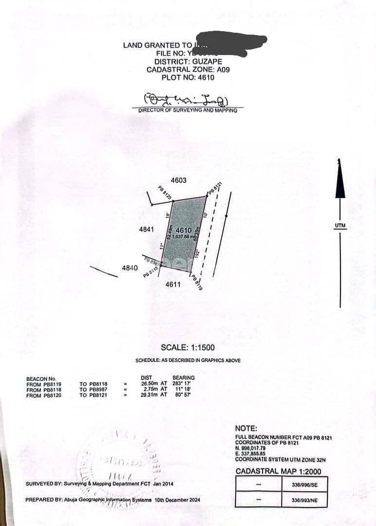 Land for sale Guzape Abuja