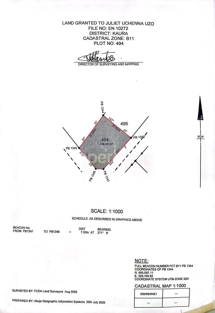 Land for sale Kaura (Games Village) Abuja