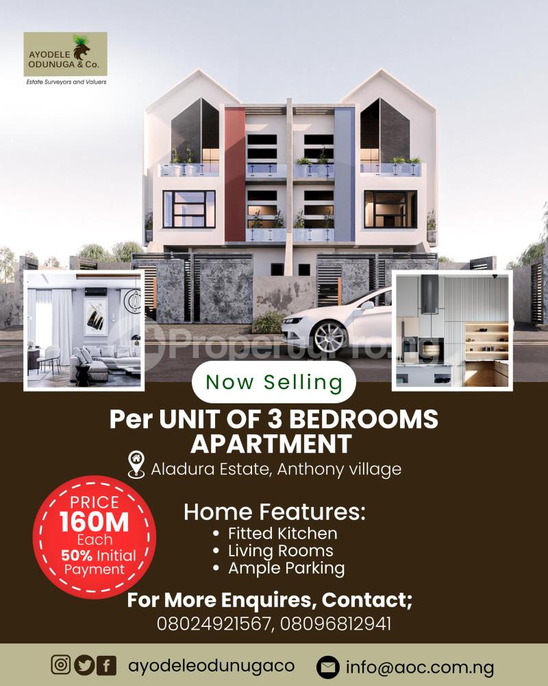 3 bedroom Flat / Apartment for sale Aladura Estate Anthony Village Maryland Lagos
