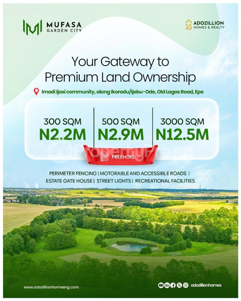 Land for sale Ikorodu Epe Road Epe Lagos - 0