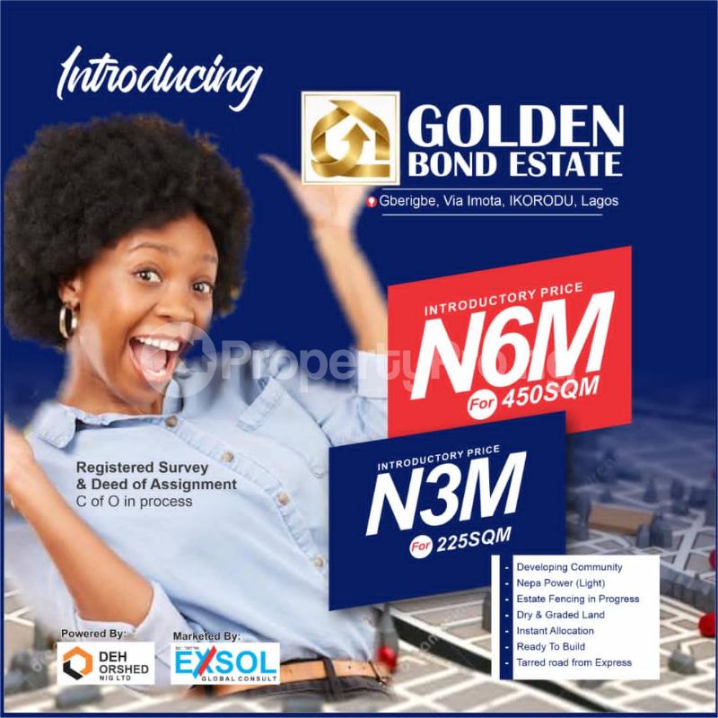 Land for sale Via Imota Ikorodu Lagos