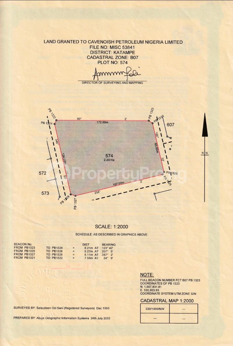 Land for sale Close To Urban Shelter Estate. Katampe Main Abuja