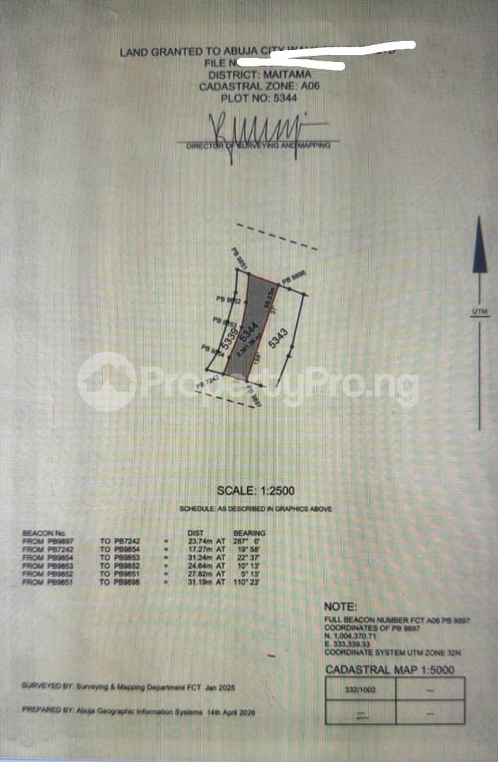 Land for sale Maitama Abuja