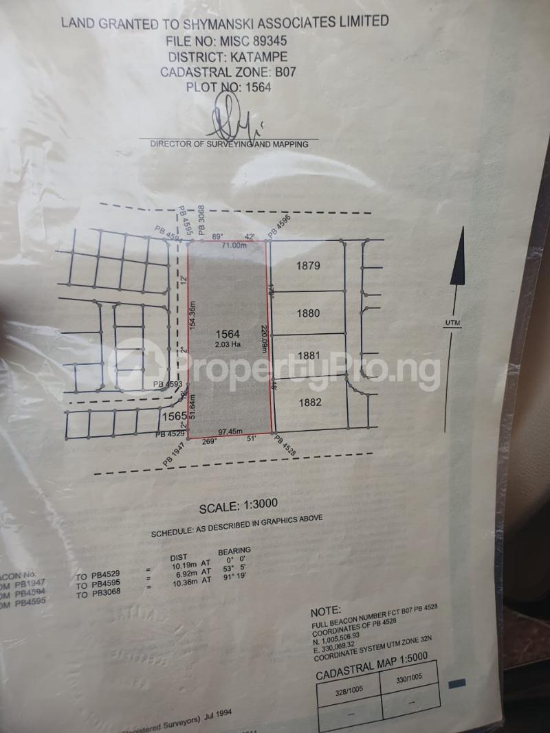 Land for sale Katampe Main Abuja