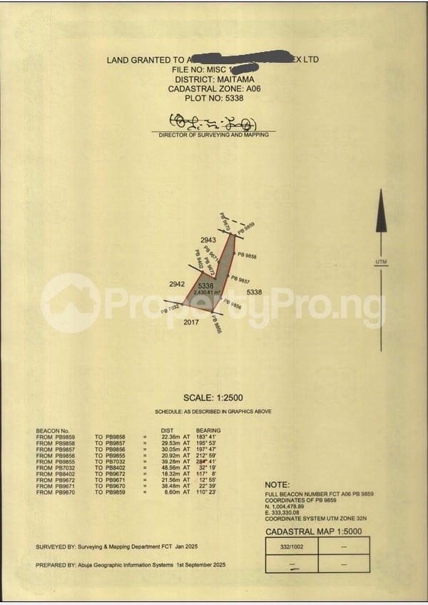 Land for sale Maitama Abuja