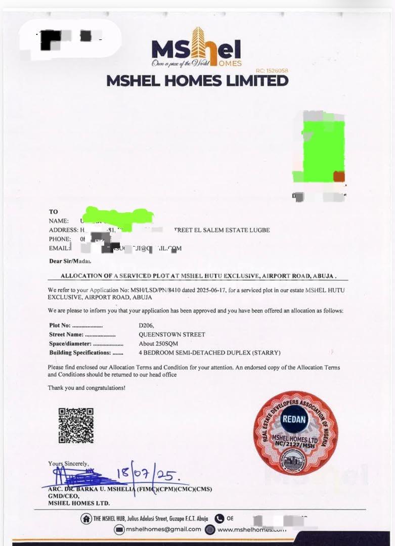 4 bedroom Land for sale Hutu Exclusive Phase 1 Lugbe Abuja