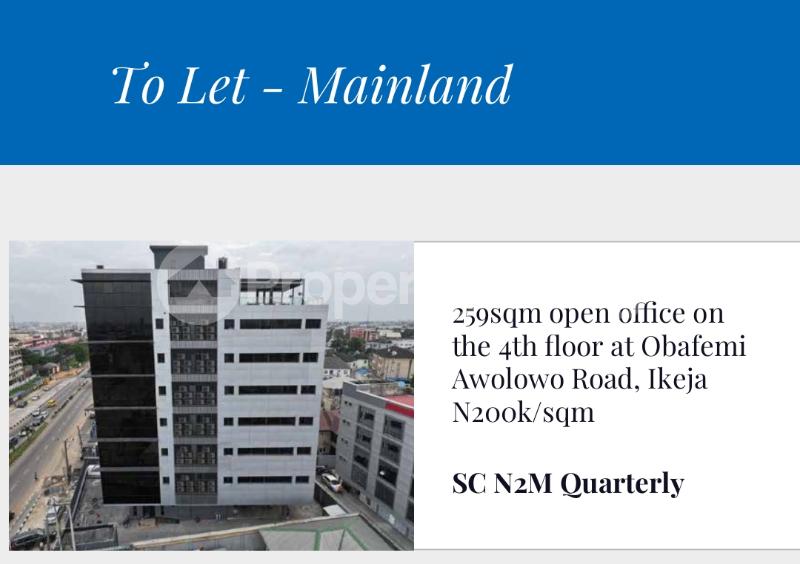 Commercial Property for rent 4th Floor At Obafemi Awolowo Road, Ikeja Obafemi Awolowo Way Ikeja Lagos