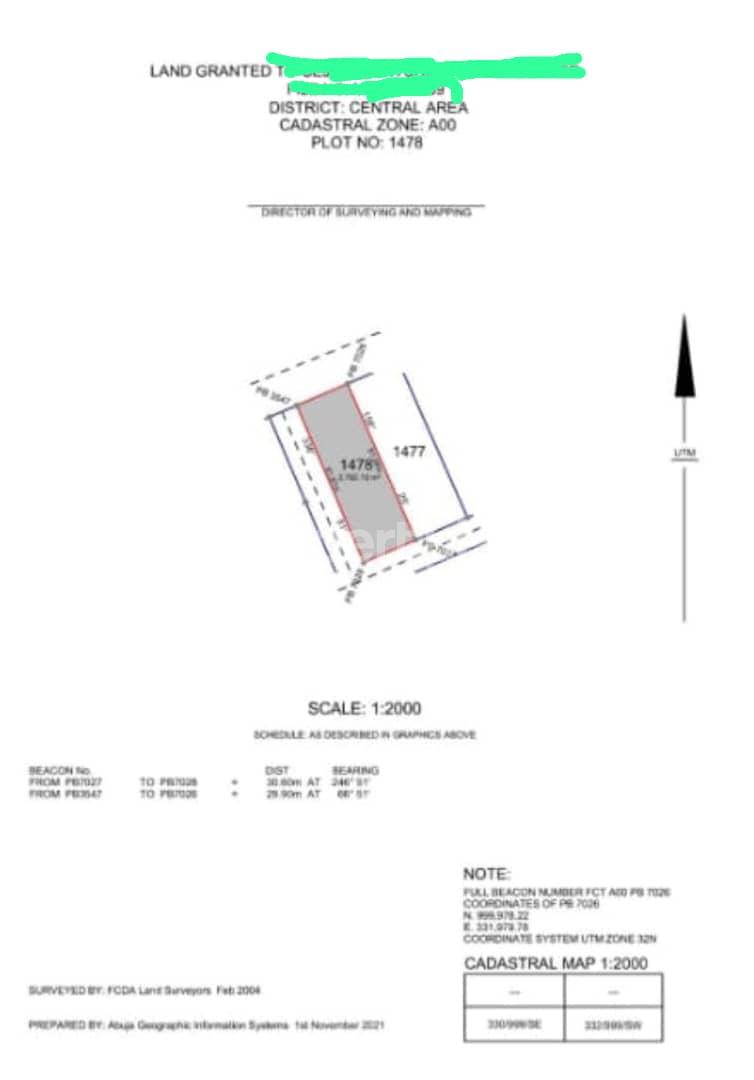 Land in Central Area Abuja Land for sale in centralarea Land in