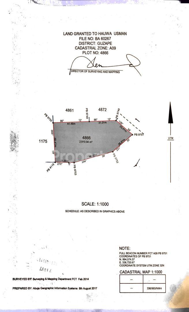 Land for sale Guzape Abuja