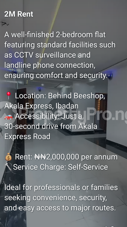 2 bedroom House for rent Beeshop Akala Express Ibadan Oyo - 1