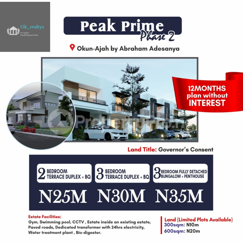2 bedroom House for sale Peak Prime Phase 2, Atican Beach Okun Ajah Ajah Lagos