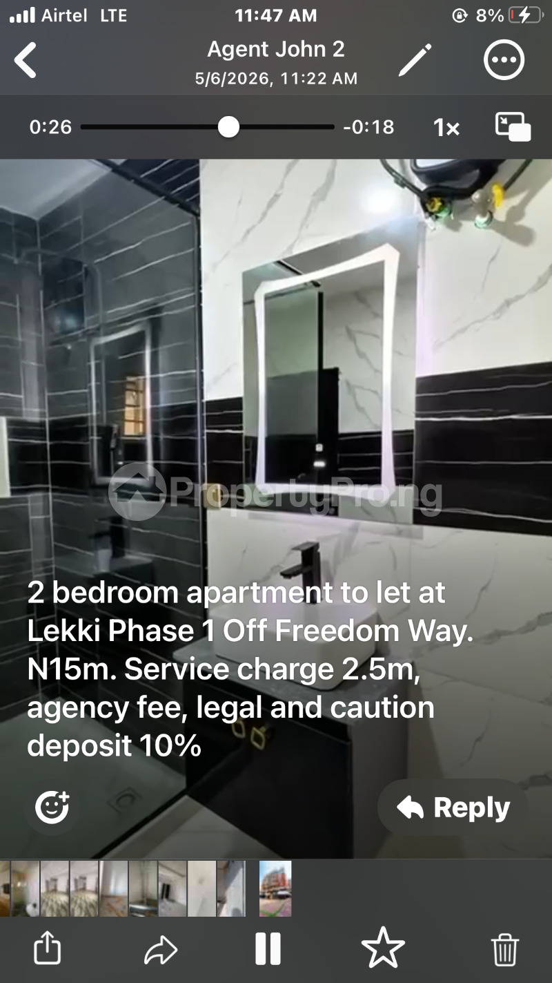 2 bedroom Flat / Apartment for rent Lekki Bus Stop Freedom Way Lekki Lagos